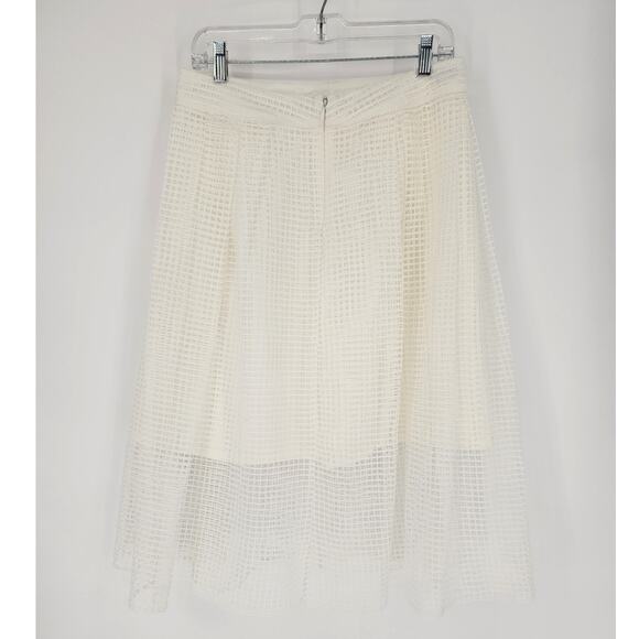 Who What Wear Off-White Mesh Overlay Skirt – Women’s Size 10 - Picture 3 of 8